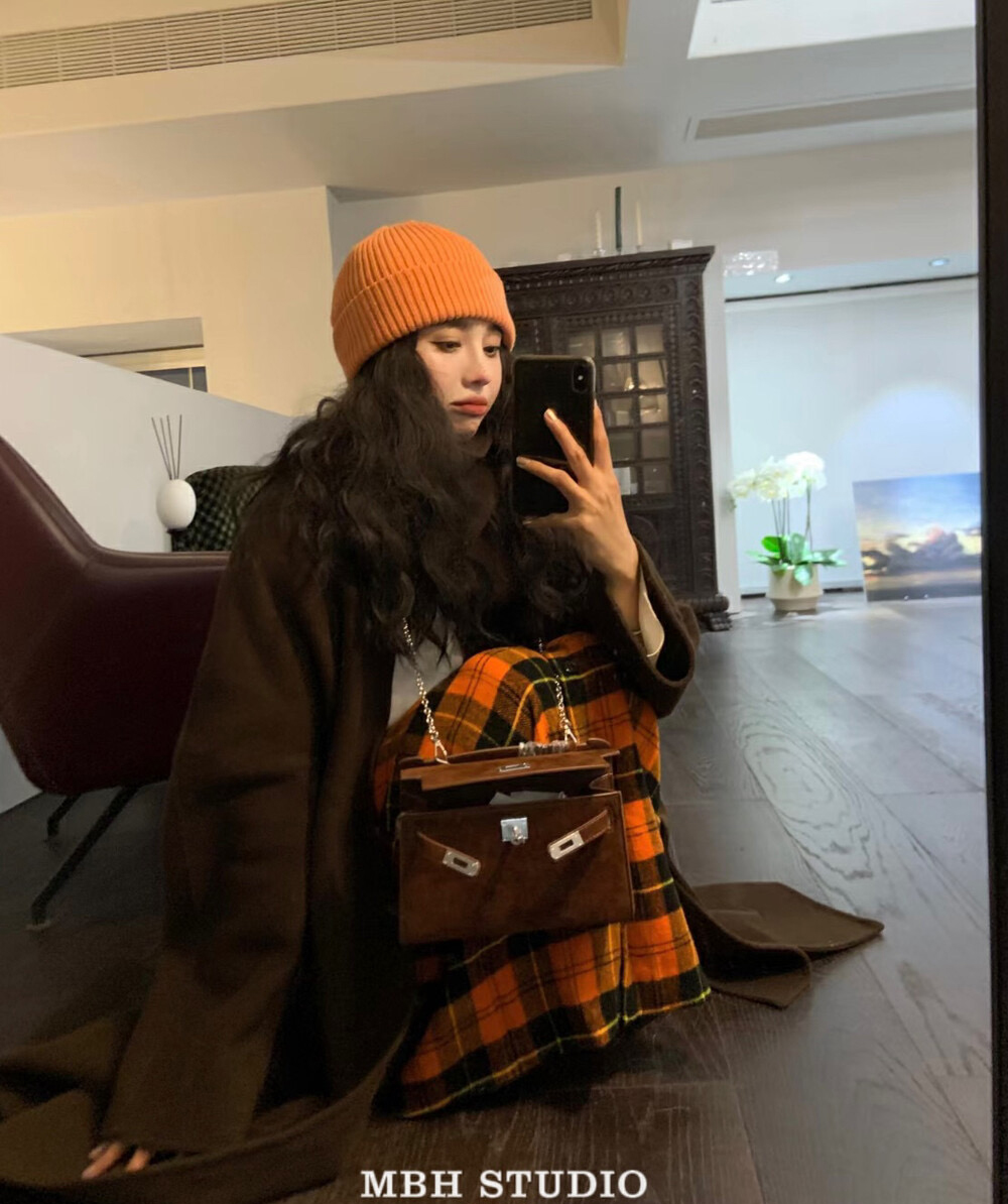 MBH秋冬麂皮一代凯莉包磨砂皮链条斜挎手提包配链条